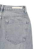 Washed Maxi Denim Skirt 