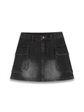 Flip Pocket Denim Skirt
