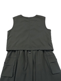 Layered Dress With Cargo Pockets 