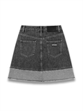  Raw Edge Denim Skirt