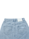  Raw Edge Denim Skirt