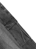  Washed Denim Pocket With Strap