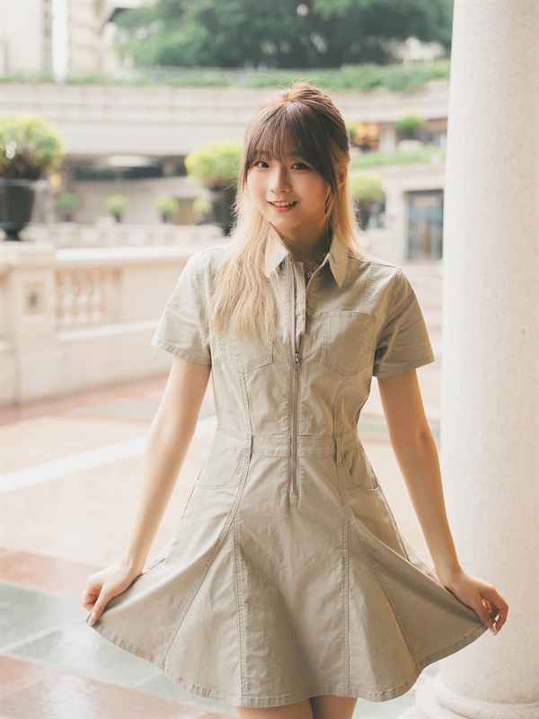 Cargo Pocket Flare Dress