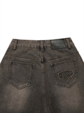  Washed Bermuda Denim Shorts