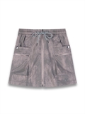  Zip Up Digital Print Skirt