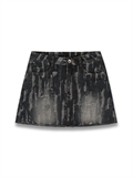  Distressed Denim Skirt