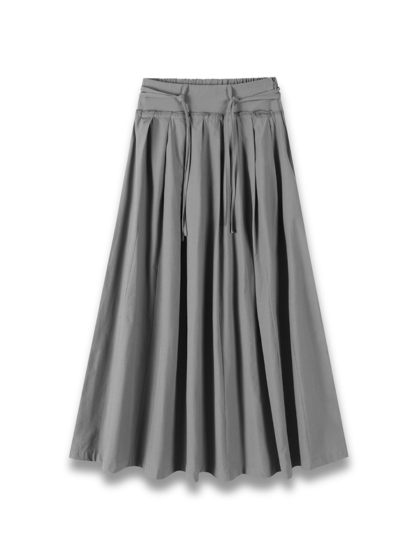 Adjustable Waist Midi Skirt 