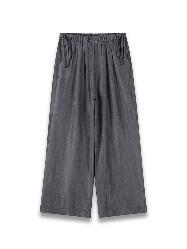 Ribbon Details Denim Pants