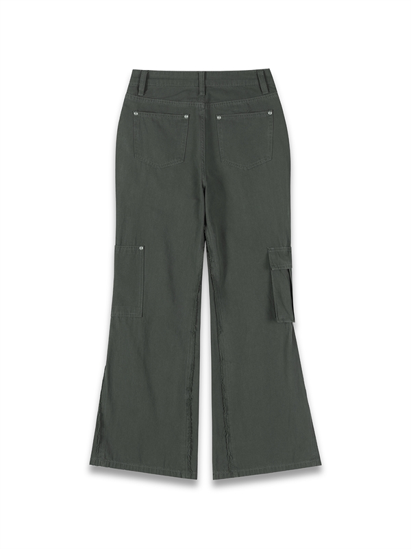 Boot Cut Pockets Cargo Pants