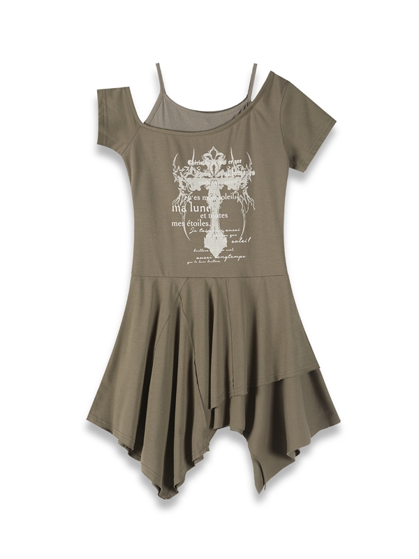 Layered Cold Shoulder Dress