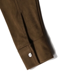  Deco Snap Button Suede Shirt
