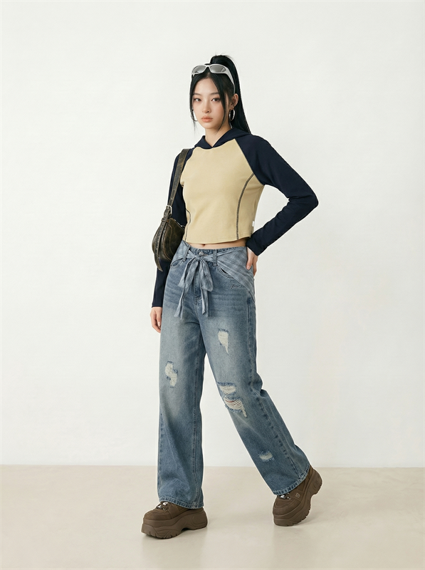 Contrast Colour Hoodie