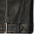  Wash PU Leather Biker Jacket