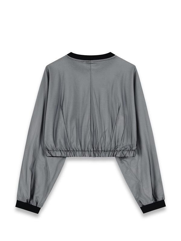 Mesh Zip Up Bomber Jacket