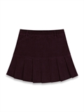  Corduroy Pockets Pleated Skirt