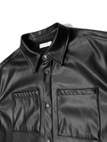 PU Leather Shirt Jacket (Unisex)