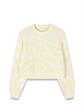  Cloud Pattern Cropped Sweater