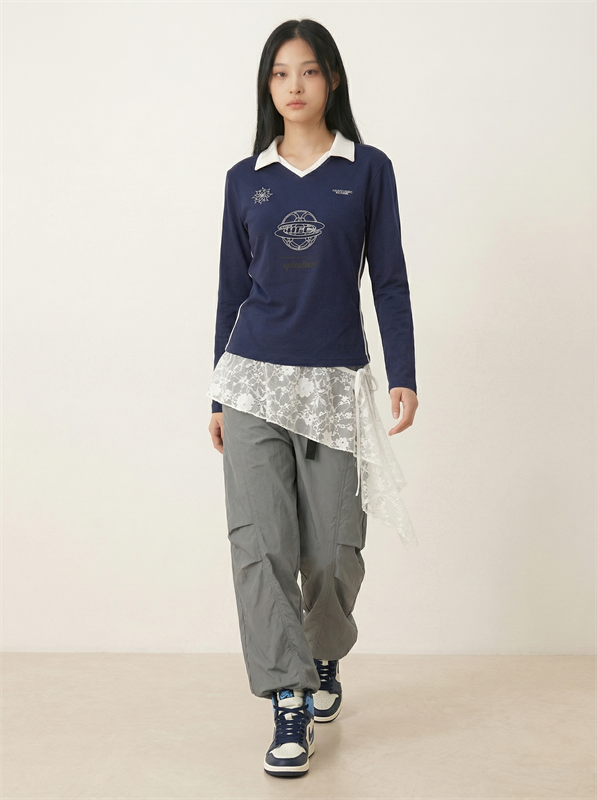 Sporty Top With Removable Lace