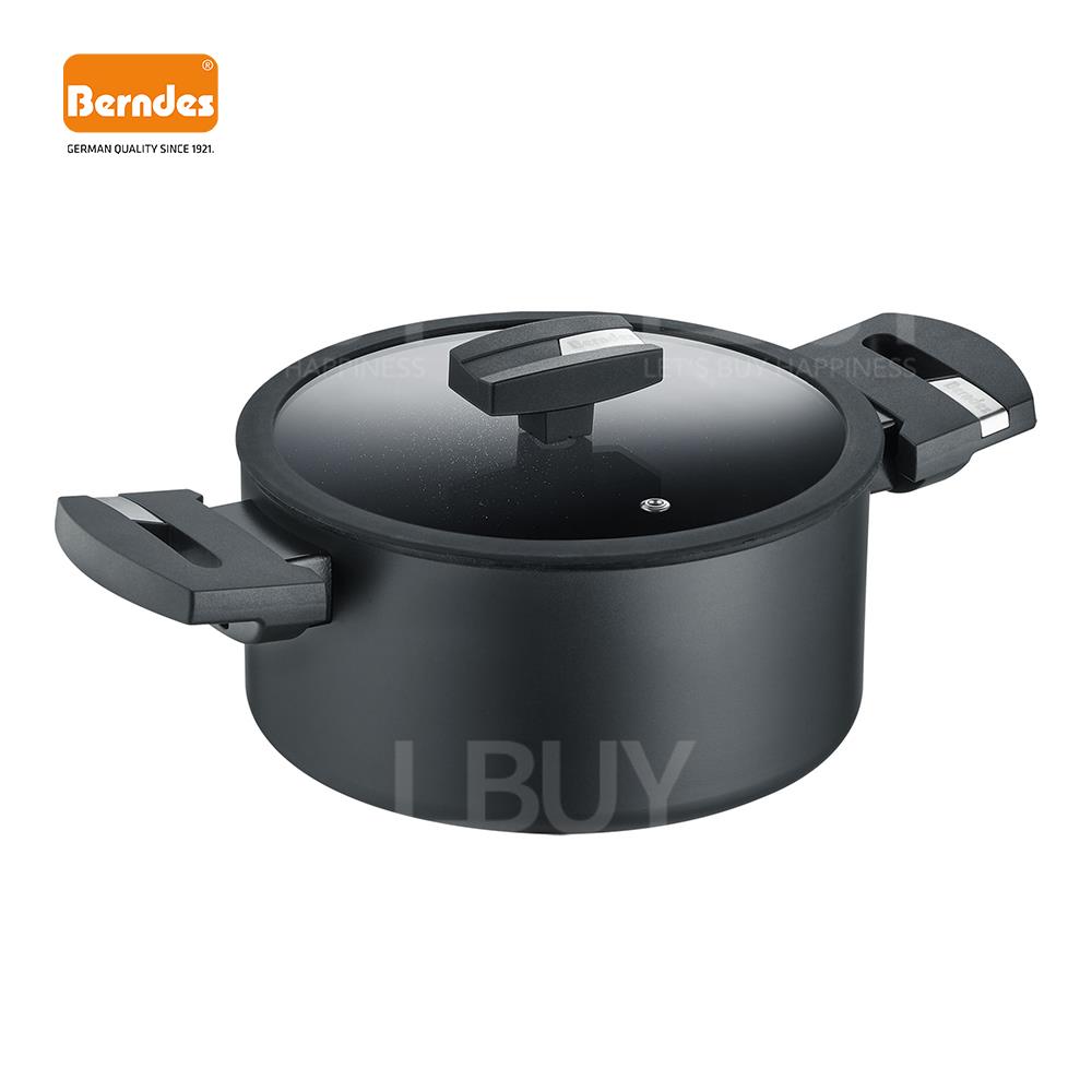 Berndes b.green Alu Recycled Induction 24厘米高身雙耳煲連玻璃蓋