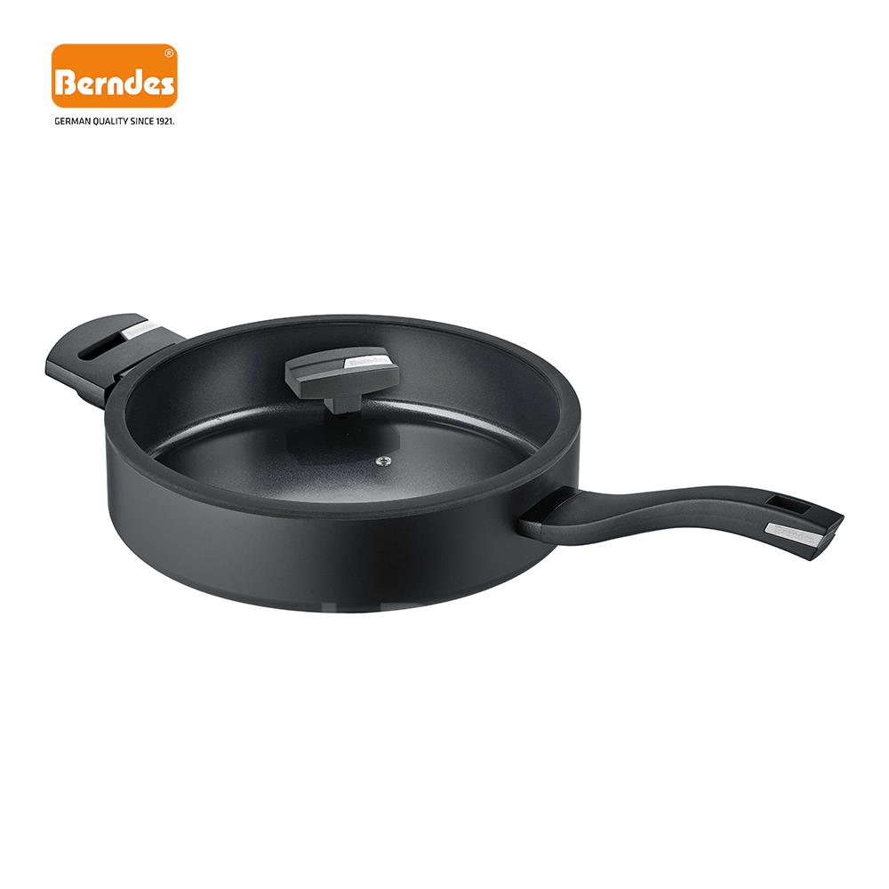 Berndes b.green Alu Recycled Induction Sauté pan 28 cm (with side-handle) with glass lid