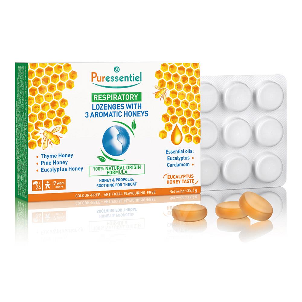 Puressentiel - 【璞医香】蜂蜜喉片24粒 (含3种芳香蜂蜜)