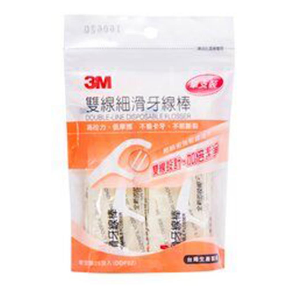 3M™ 雙線細滑牙線棒, 單支包 DDF02, 25支