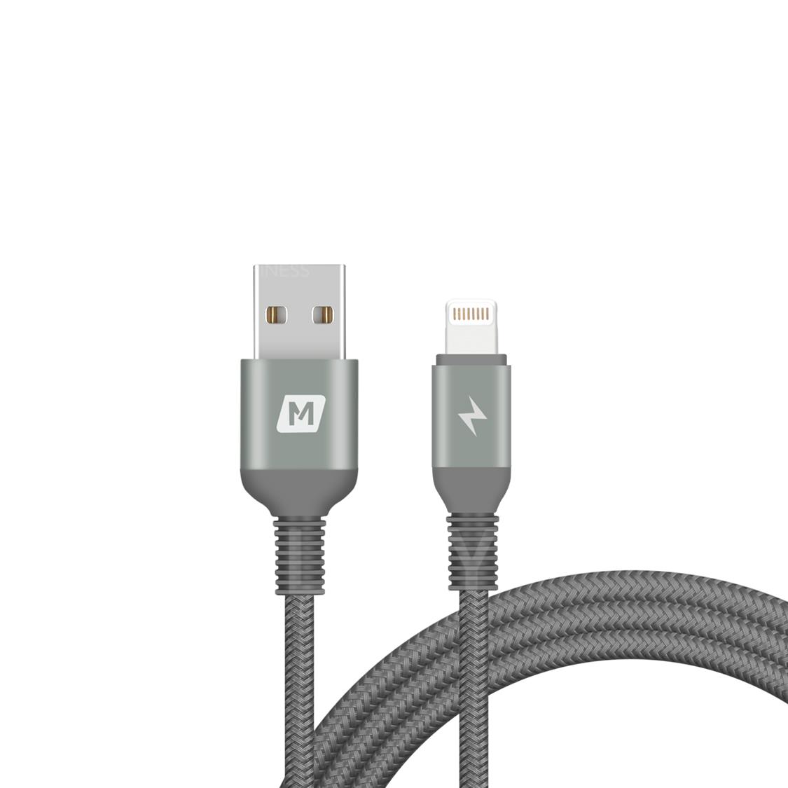 EliteLinkLightning to USB-A1.2M三重编织线(黑)#DL11D