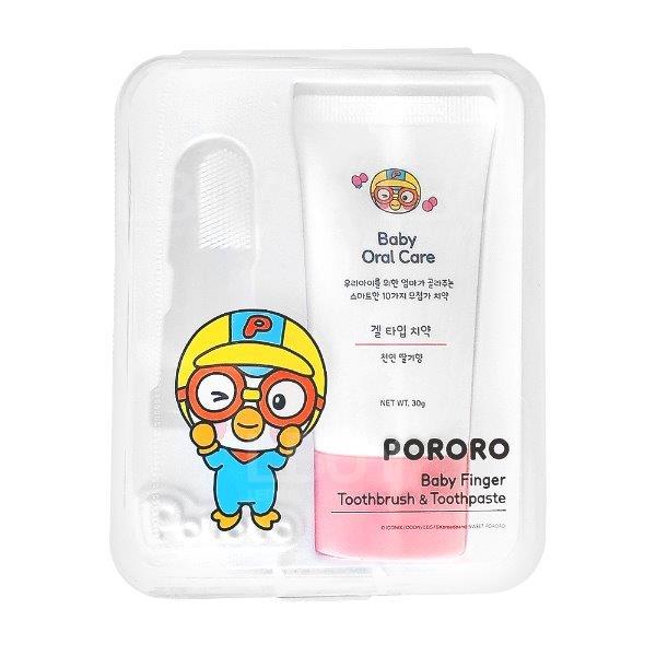 Pororo Baby finger Toothbrush & Toothpaste