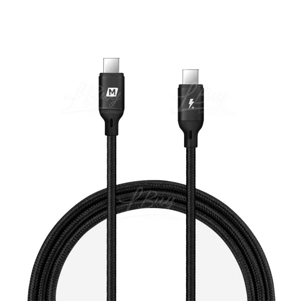 Go LinkUSB-C 至 USB-C PD1.2M編織紋充電線(黑)#DC19D