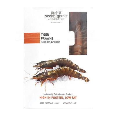 海中宝原只虎虾 (急冻) 10只装 1 KG