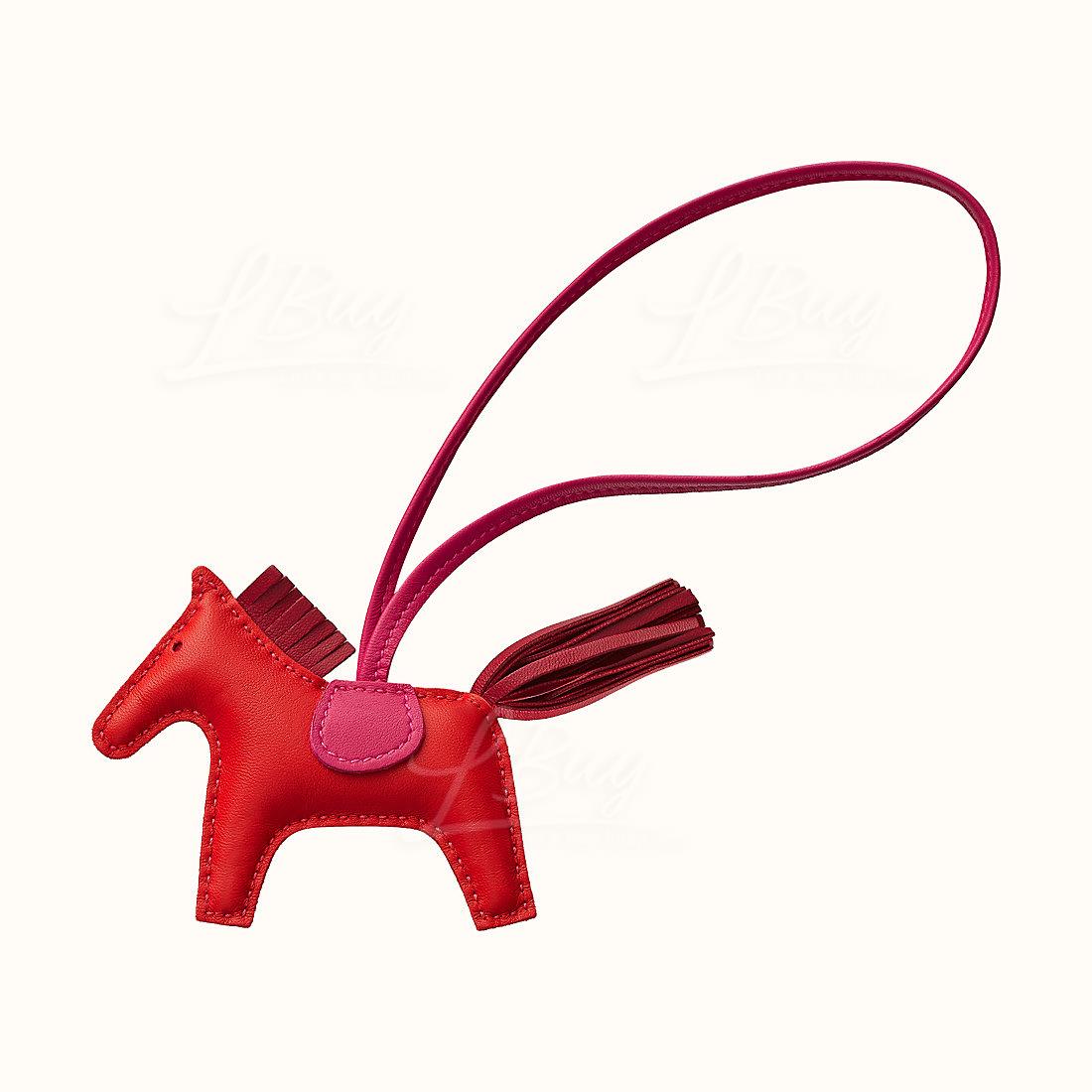 Hermes Rodeo PM Charm Rouge Indien Rubies Rose Mexico