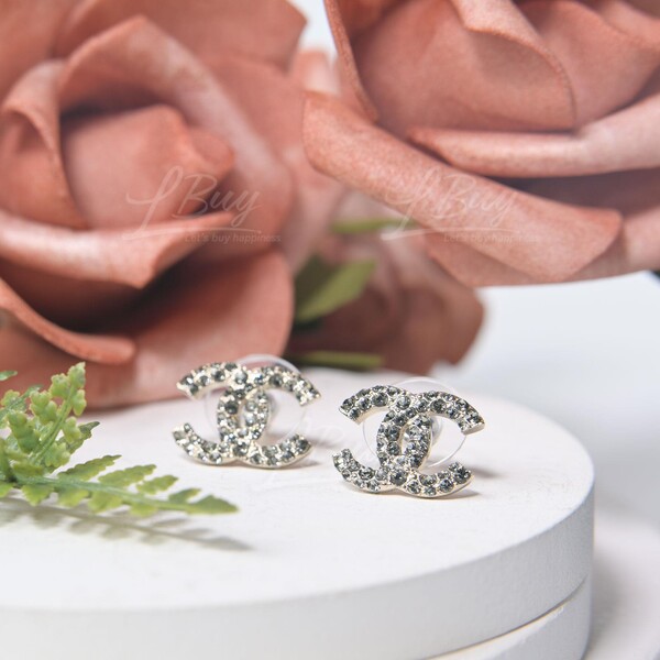 Chanel-Chanel Classic Gold CC Logo Earrings AB3168