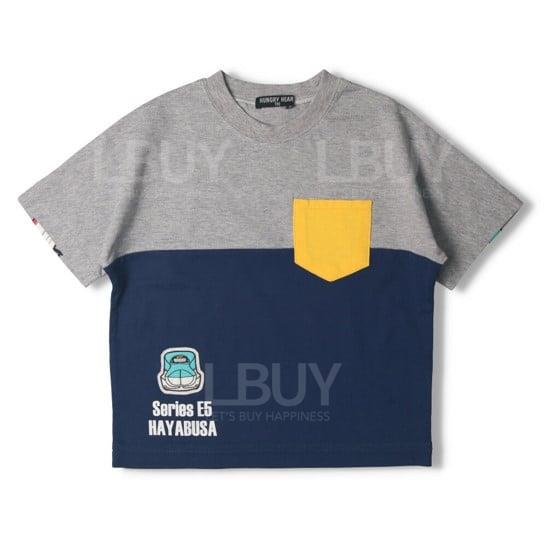 Shinkansen Series E5 Short Sleeve Tee Light Grey and Blue Colour (Size: 100-120)