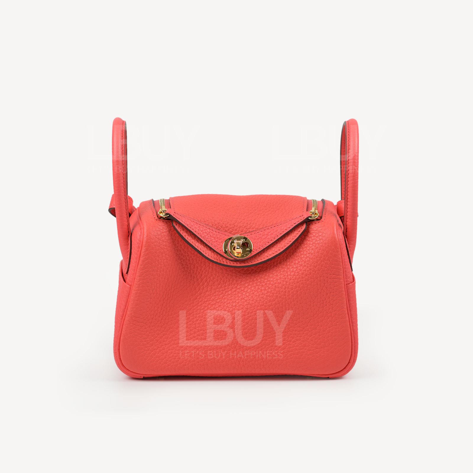 Hermes Lindy Mini Bag 單肩手袋 玫瑰粉紅色 金扣