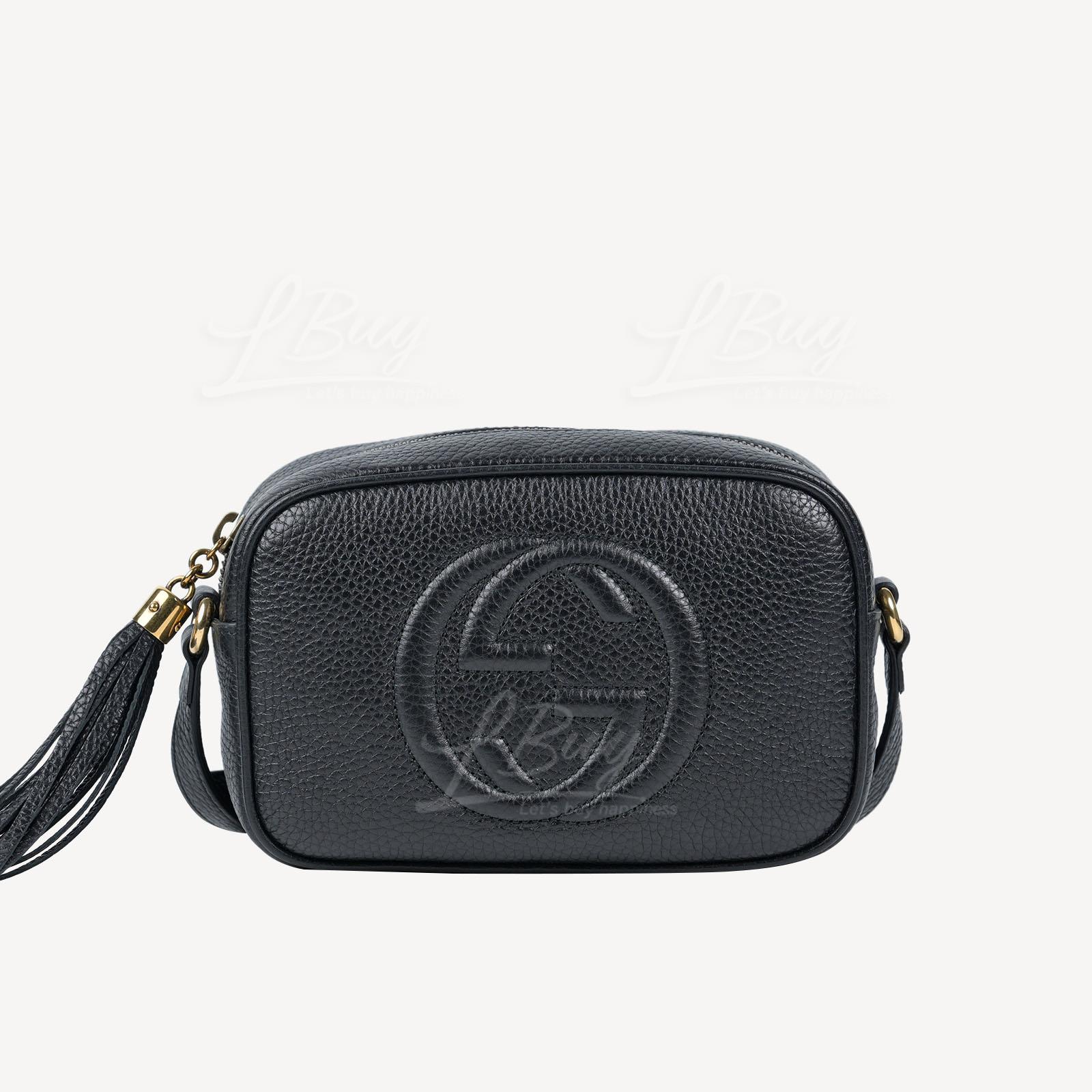 Gucci Soho Small Leather Disco Bag Black Leather Camera Bag Crossbody Bag