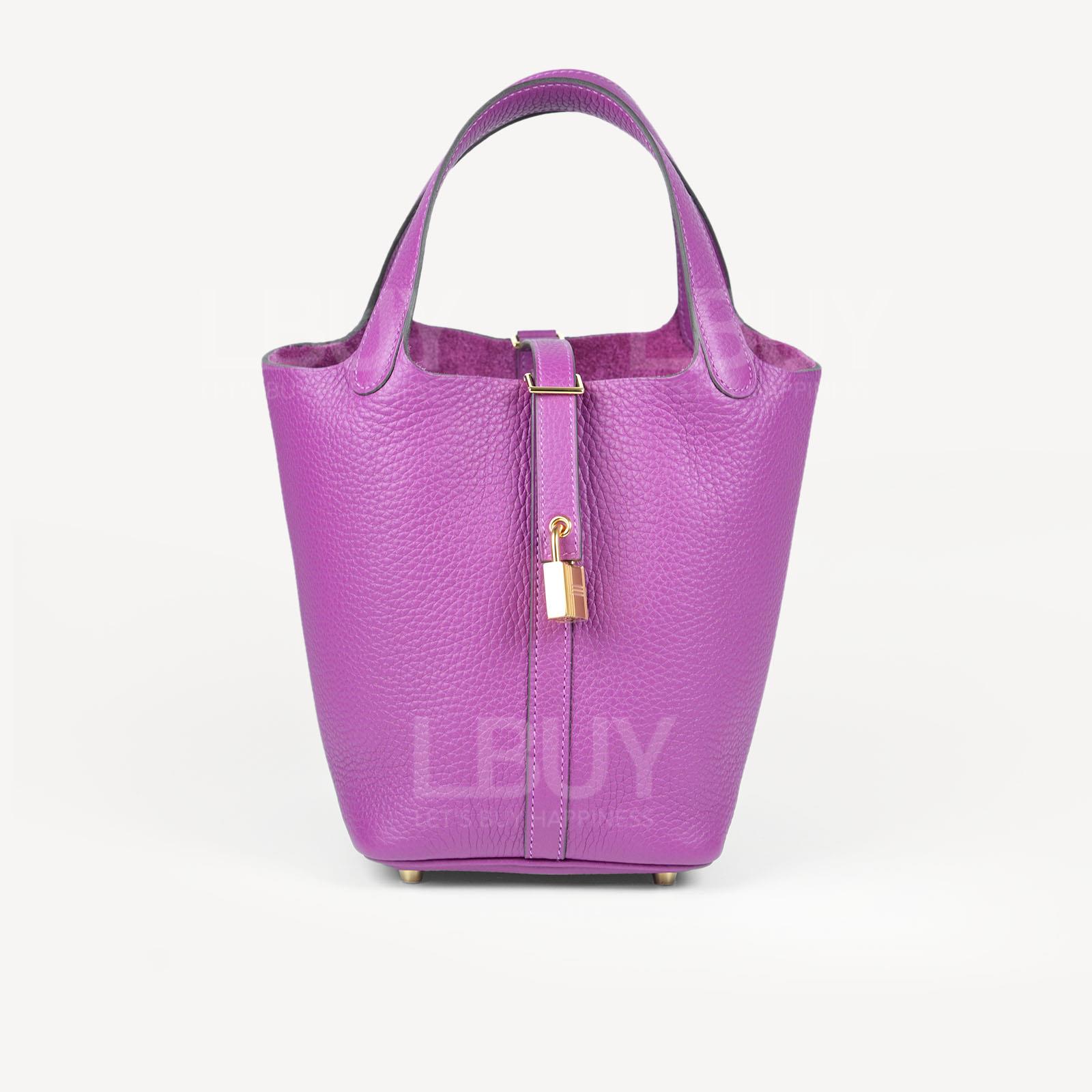 Hermes Picotin Lock 18 Bag 手挽袋 海葵紫 金扣 P9 Anemone ghw