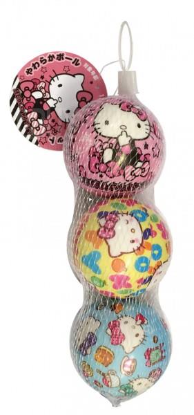 Hello Kitty 3件軟球