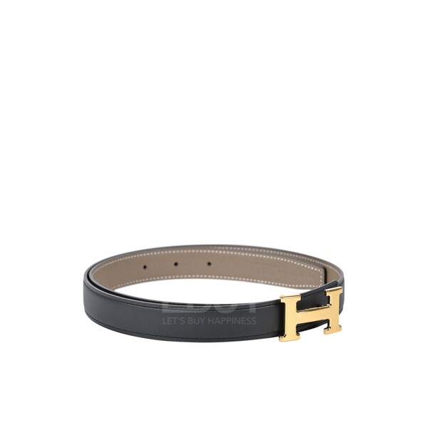 Hermès-Hermes Mini Constance 24mm Reversible Belt Black  display picture 3