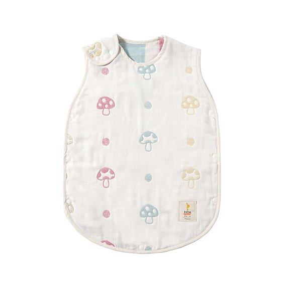 Hoppetta再生棉磨菇六層紗防踢睡袋(0-3歲)