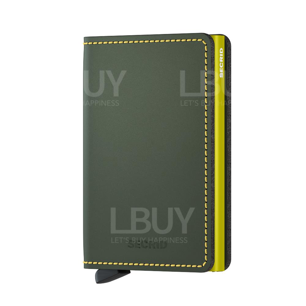 SECRID Slim wallet Matte Green & Lime