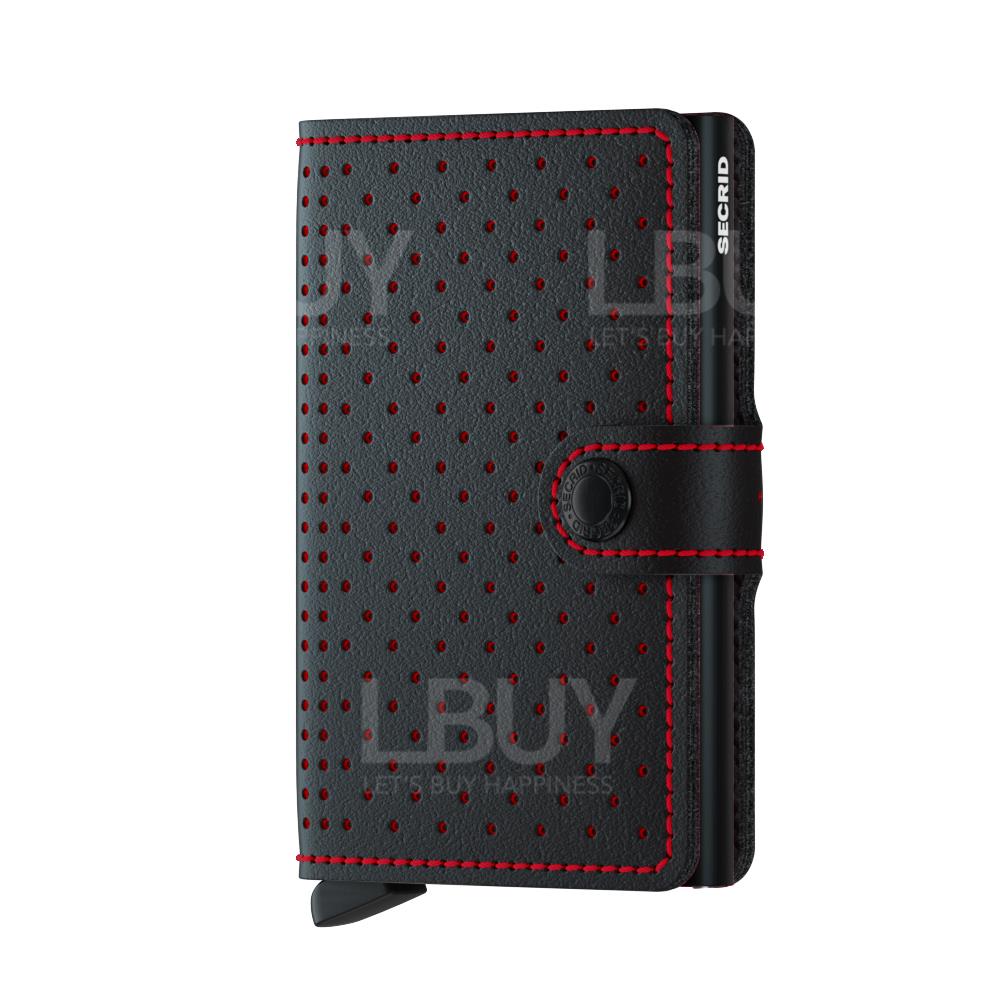 SECRID Miniwallet Perforated Black-Red