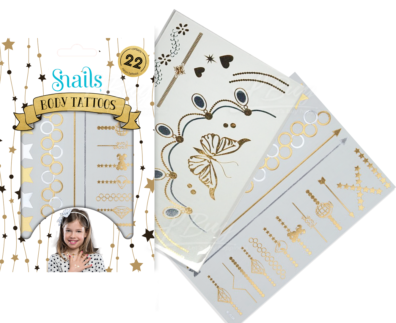 Snails Tattoo Metallic