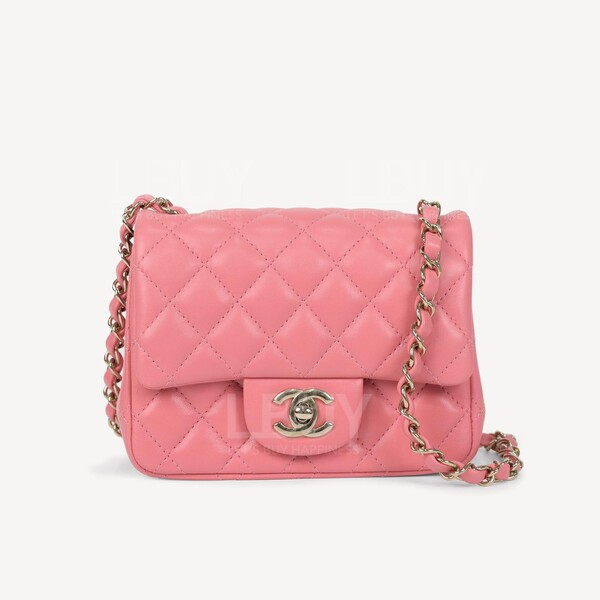 Chanel-Chanel Classic Flap Bag Pink 17cm A35200