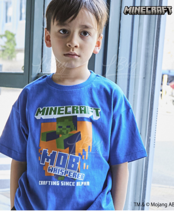 MINECRAFT Kids Short Sleeves Tee T-Shirt Blue