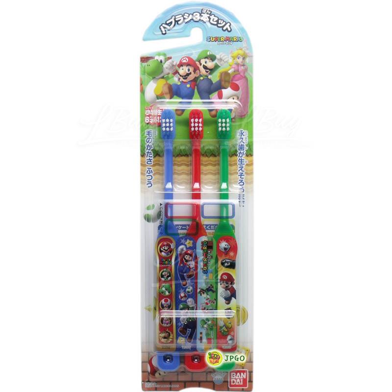 任天堂 Mario 孖寶兄弟 牙刷  3件裝