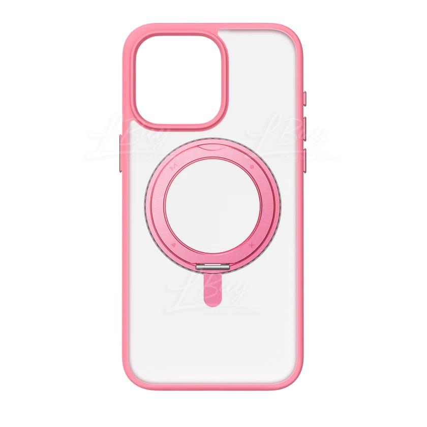 iPhone 15 Pro 防滑可旋转支架机殻 Roller (MagSafe) 粉红色