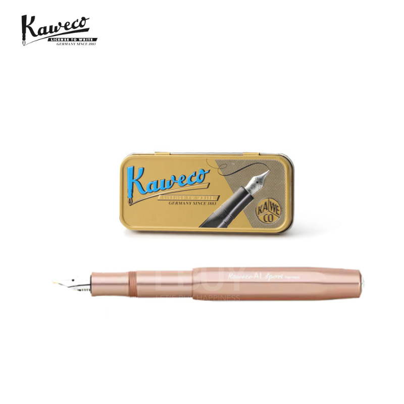 KAWECO AL運動系列鋁制鋼筆 配F筆尖 0.7mm 和原裝禮盒 - 玫瑰金