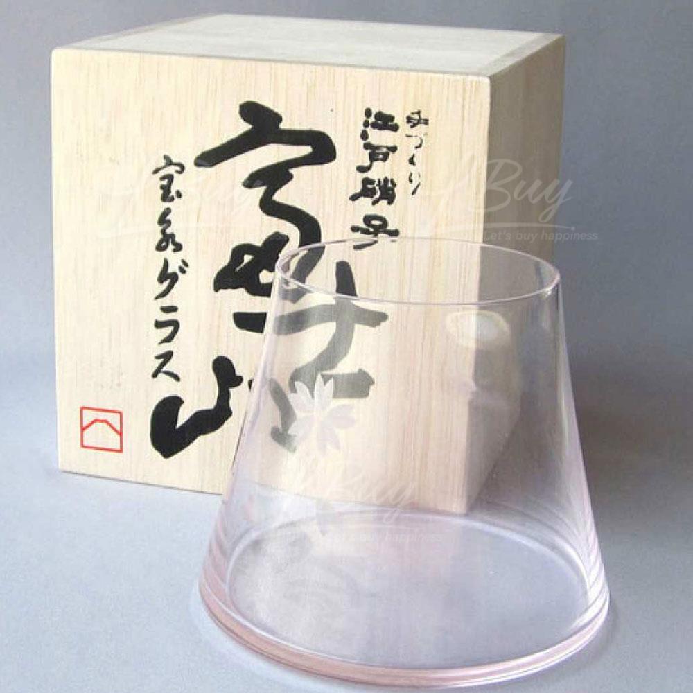 富士山宝永櫻花啤 酒玻璃杯 (透明粉紅)