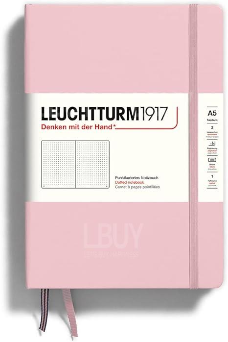 德國 LEUCHTTURM1917 硬殼筆記本 A5／圓點 / 粉色 / 361576
