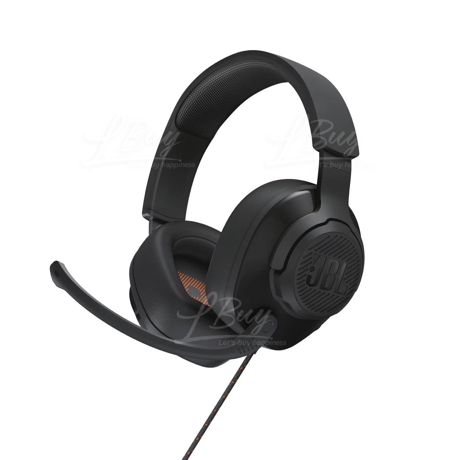 JBL Quantum 200 有线罩耳式电竞耳机 (带吊杆式麦克风)
